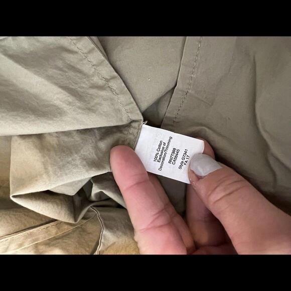 Madewell Shirt Women S Green Tie Front Embroidered Floral Short Sleeve Button Up - Picture 8 of 8